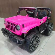 Детский электромобиль M 6357EBLR-8 розовый джип с EVA колеса